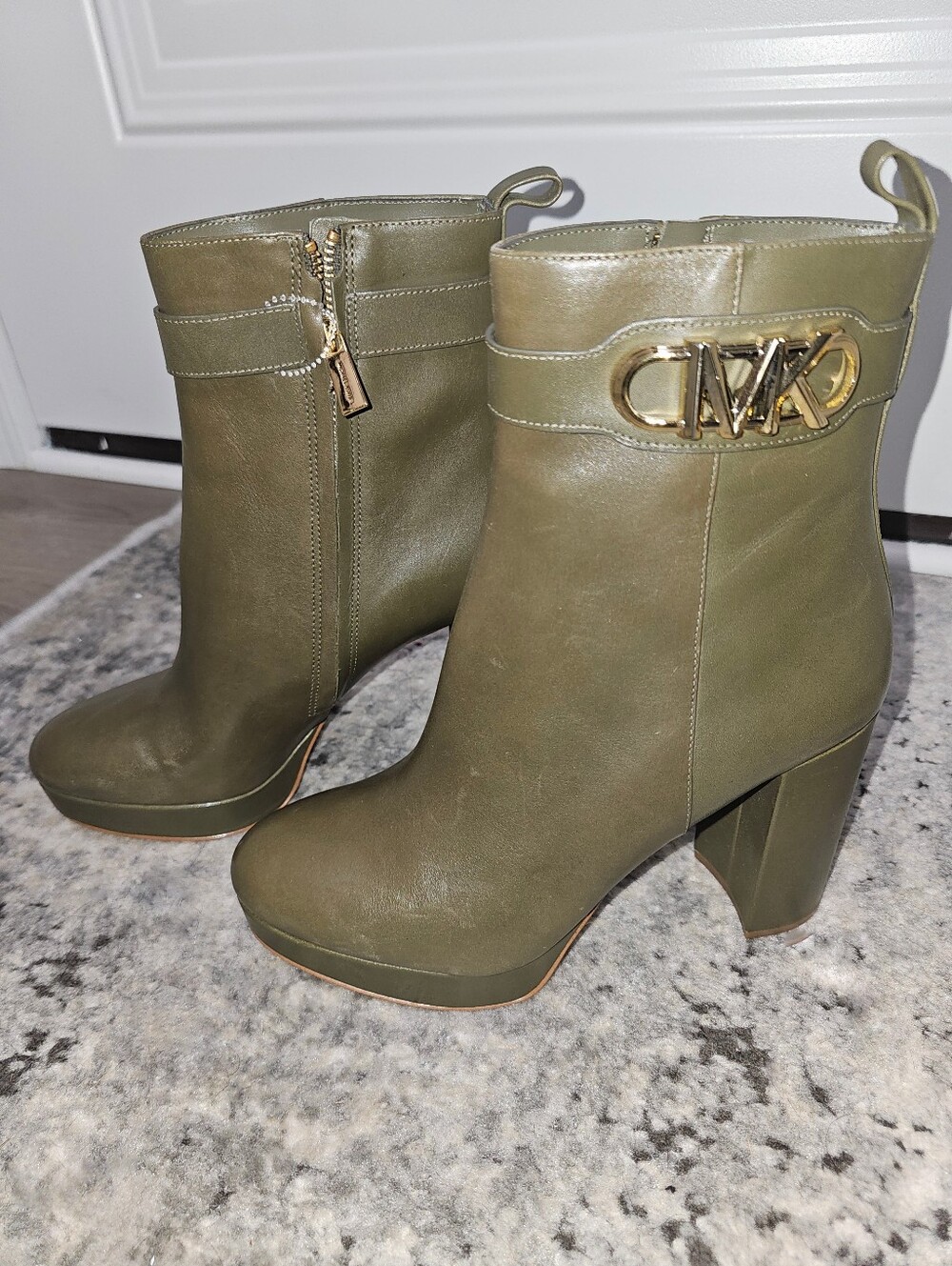 Olive Green Michael Kors Shoe Boots